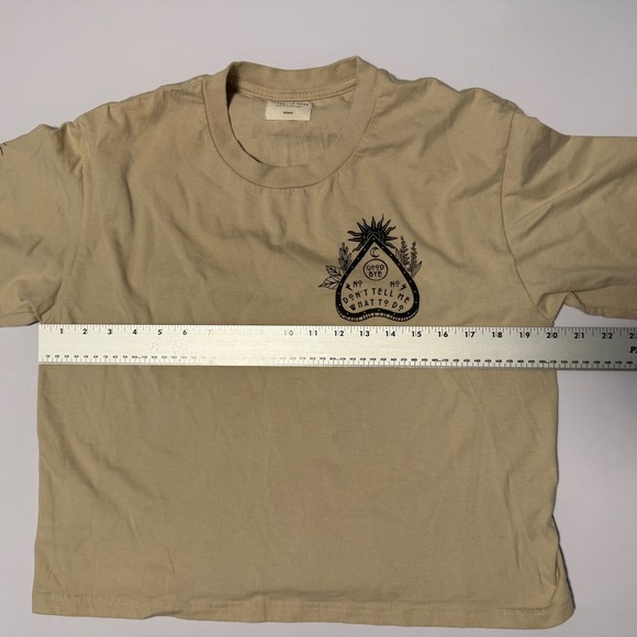 Octopied Mind Graphic T Shirt Tan Don't Tell Me What To Do Sun Skull Snake Moon - Picture 7 of 8